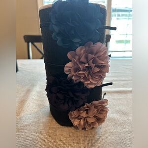 Set of 4 Silk flower headbands in four different colors